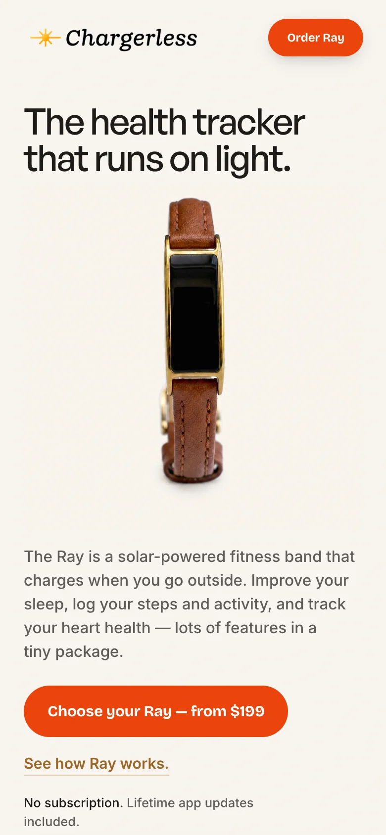 The September 2026 product page on a phone.